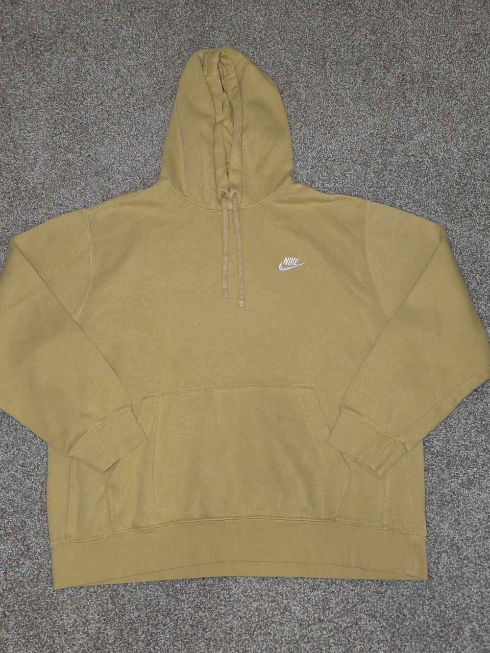 Nike Men’s Mustard Yellow Pullover Hoodie